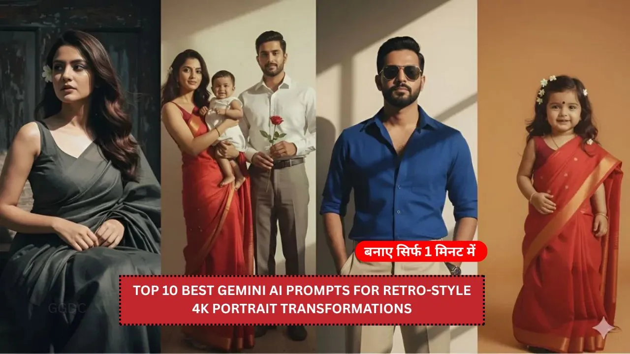 Gemini AI Prompts for Retro-Style 4K Portrait Transformations